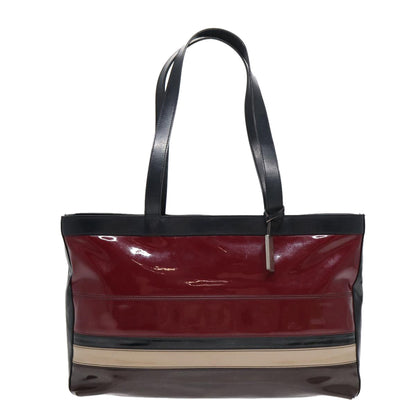 Luxury Burberry Tote Bag Enamel Red Auth bs16116