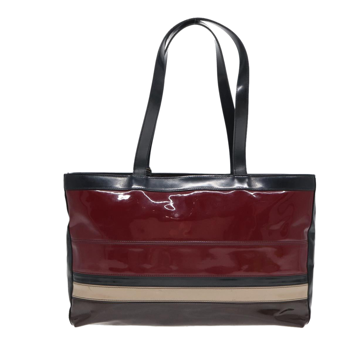 Luxury Burberry Tote Bag Enamel Red Auth bs16116