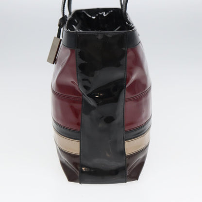 Luxury Burberry Tote Bag Enamel Red Auth bs16116