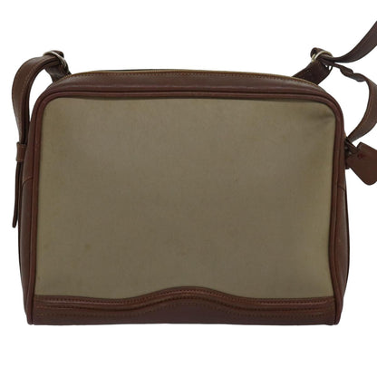 Luxury BurberrySs Shoulder Bag Canvas Leather Beige Auth bs16124