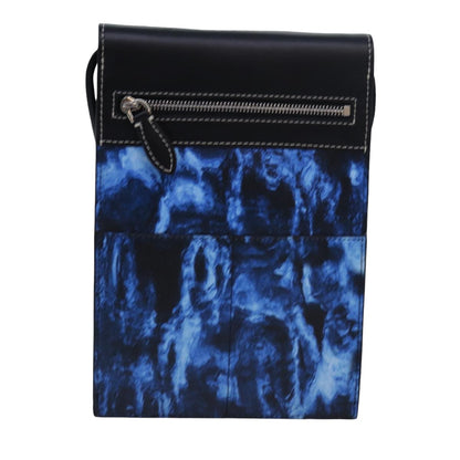 Luxury Burberry Shoulder Bag Leather Blue Auth bs16175
