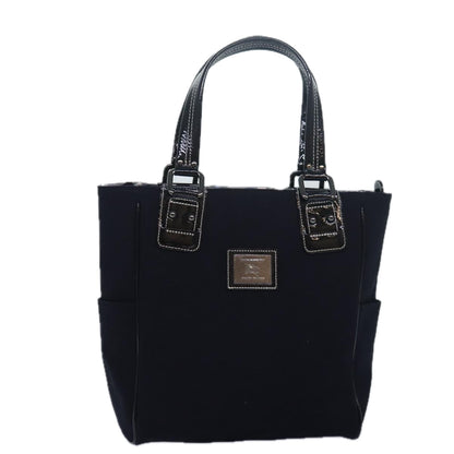 Luxury Burberry Tote Bag Canvas Black Auth bs16214