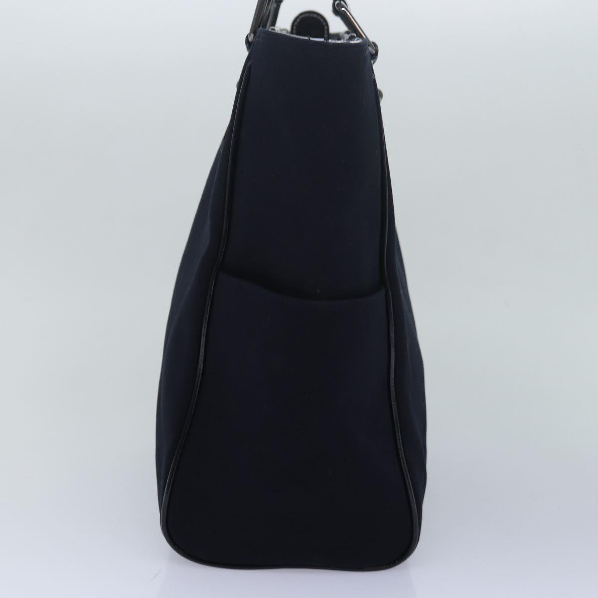 Luxury Burberry Tote Bag Canvas Black Auth bs16214