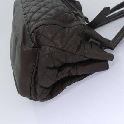 Luxury Burberry Tote Bag Leather Brown Auth bs16404