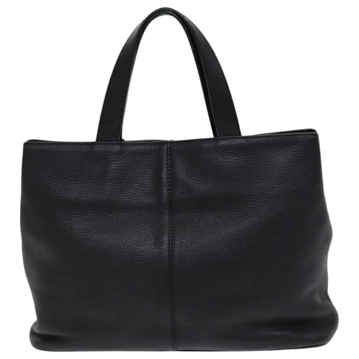 Luxury BurberrySs Hand Bag Leather Black Auth bs16614