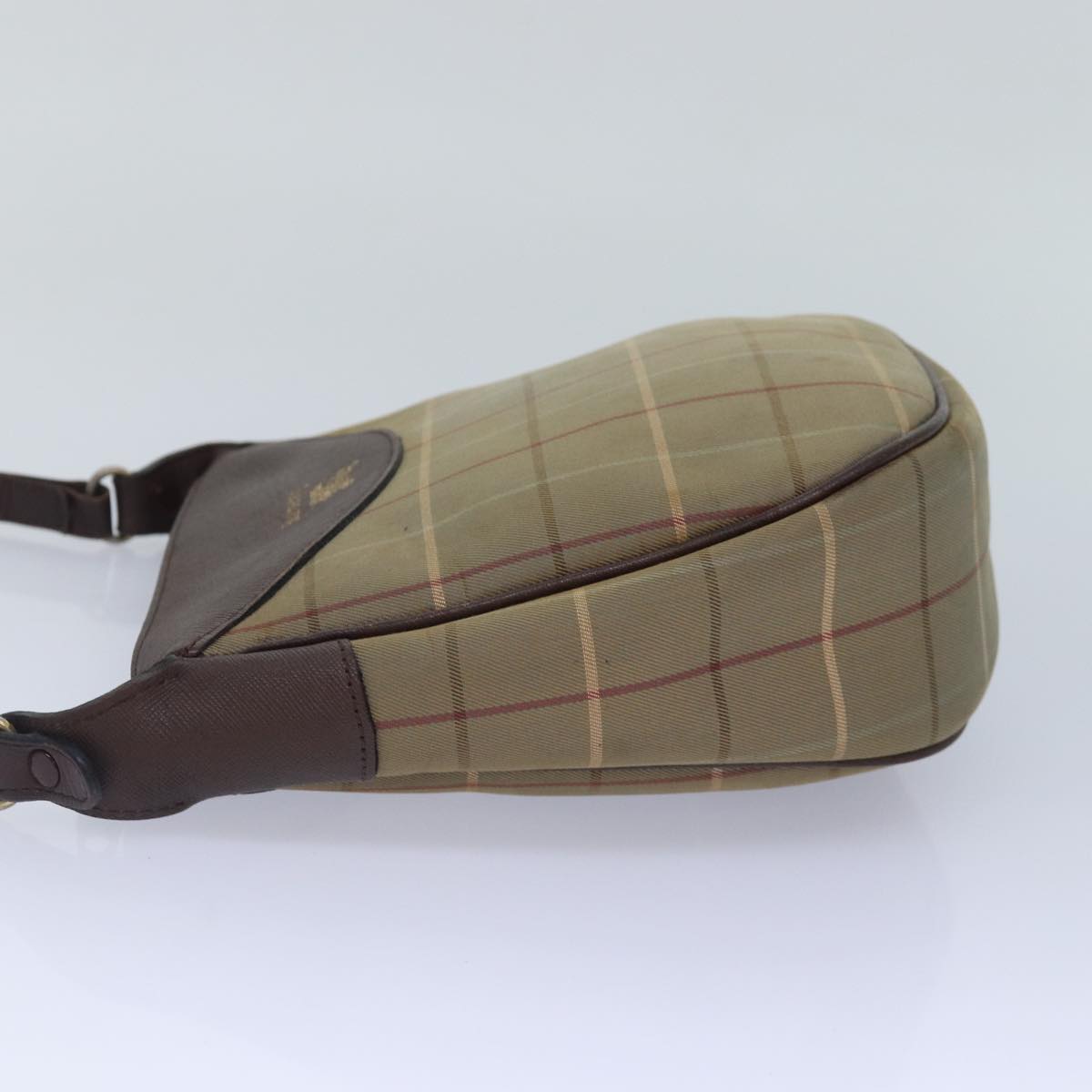 Luxury BurberrySs Nova Check Shoulder Bag Canvas Beige Auth bs16875