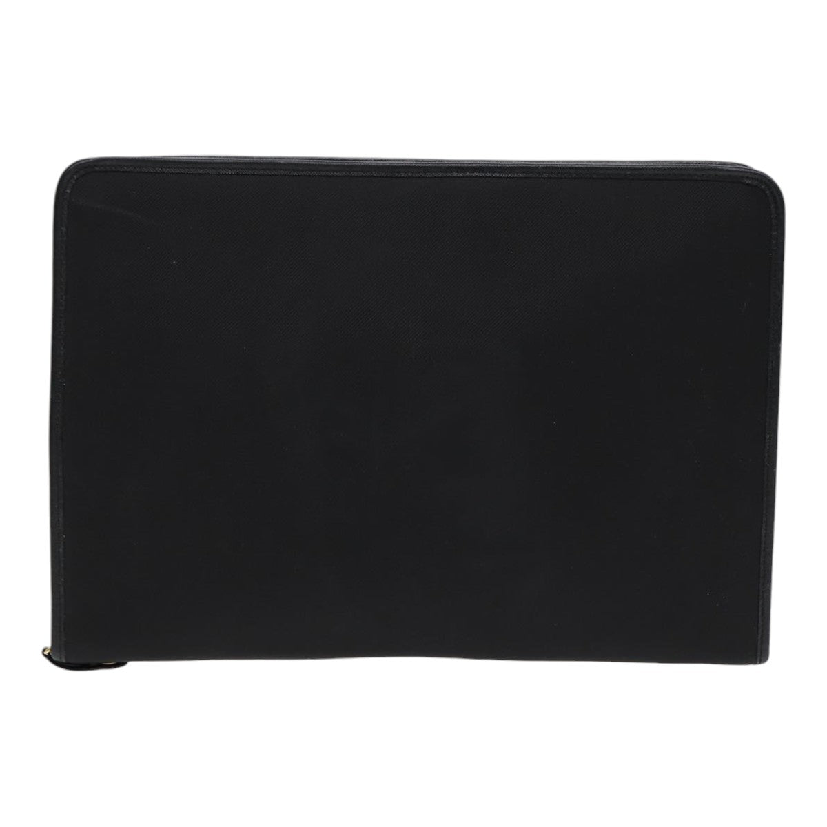 Luxury BurberrySs Clutch Bag PVC Black Gold Auth bs17440