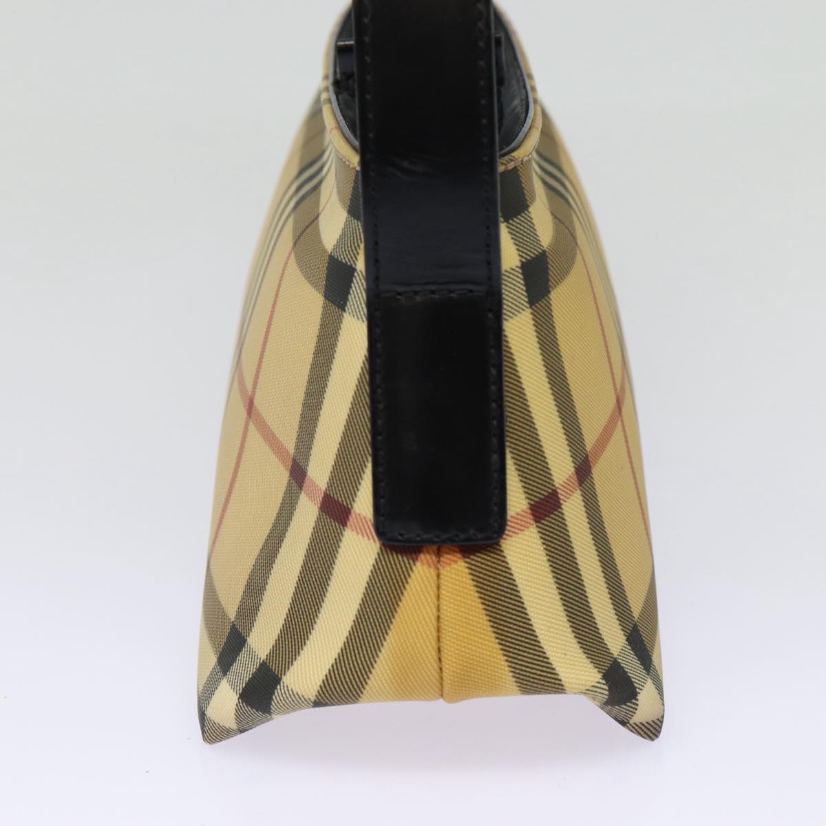 Luxury Burberry Nova Check Shoulder Bag PVC Beige Auth bs17559