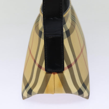 Luxury Burberry Nova Check Shoulder Bag PVC Beige Auth bs17559