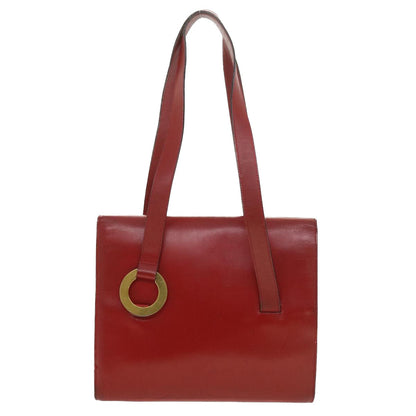 Luxury CELINE Shoulder Bag Leather Red  4297