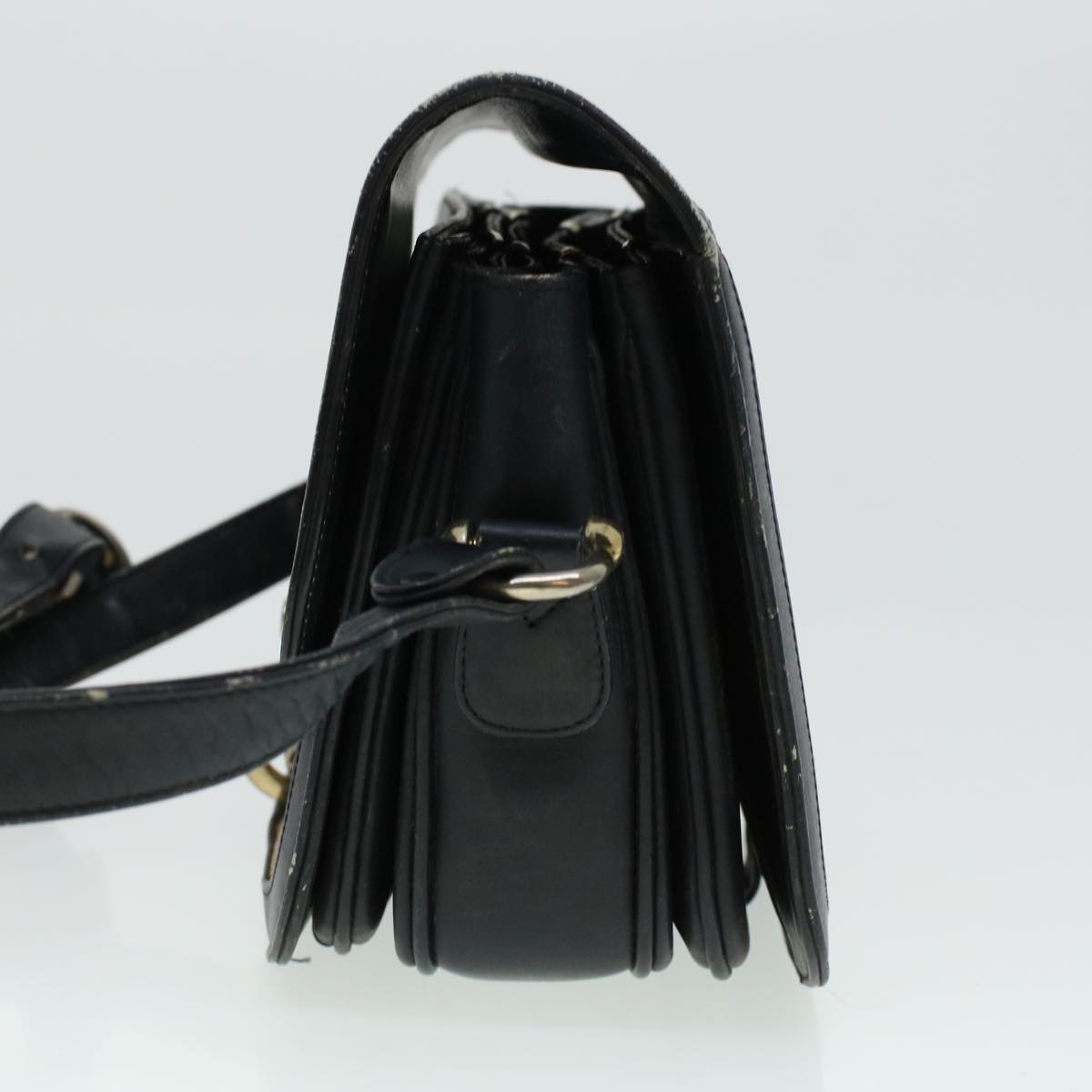 Luxury CELINE C Macadam Canvas Shoulder Bag Navy  5114