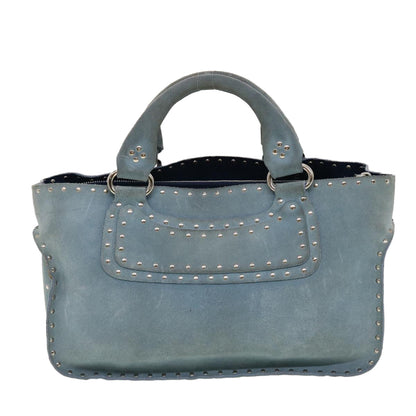 Luxury CELINE Hand Bag Suede Light Blue  5202