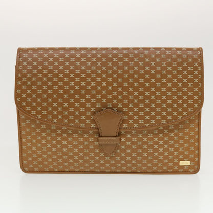 Luxury CELINE Shoulder Chain Clutch Bag Leather 2Set Brown Whe  5313