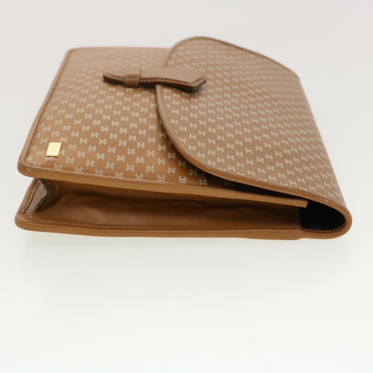 Luxury CELINE Shoulder Chain Clutch Bag Leather 2Set Brown Whe  5313
