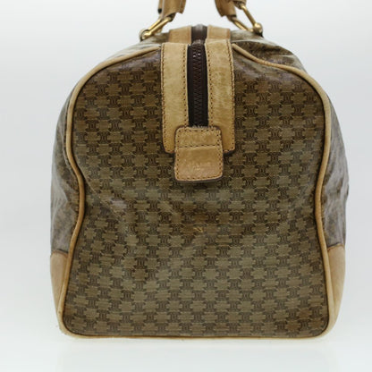 Luxury CELINE Macadam Canvas Boston Bag Beige  5458