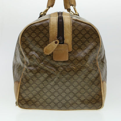 Luxury CELINE Macadam Canvas Boston Bag Beige  5458