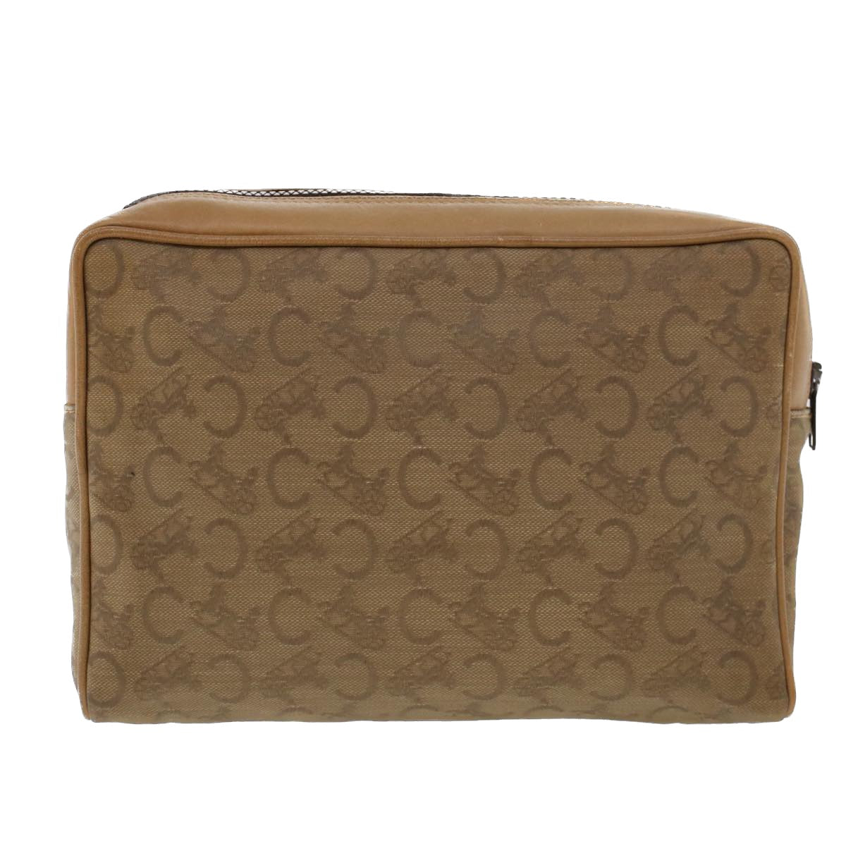 Luxury CELINE C Macadam Canvas Clutch Bag Beige  5459