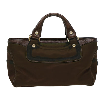 Luxury CELINE Hand Bag Nylon Brown  5493