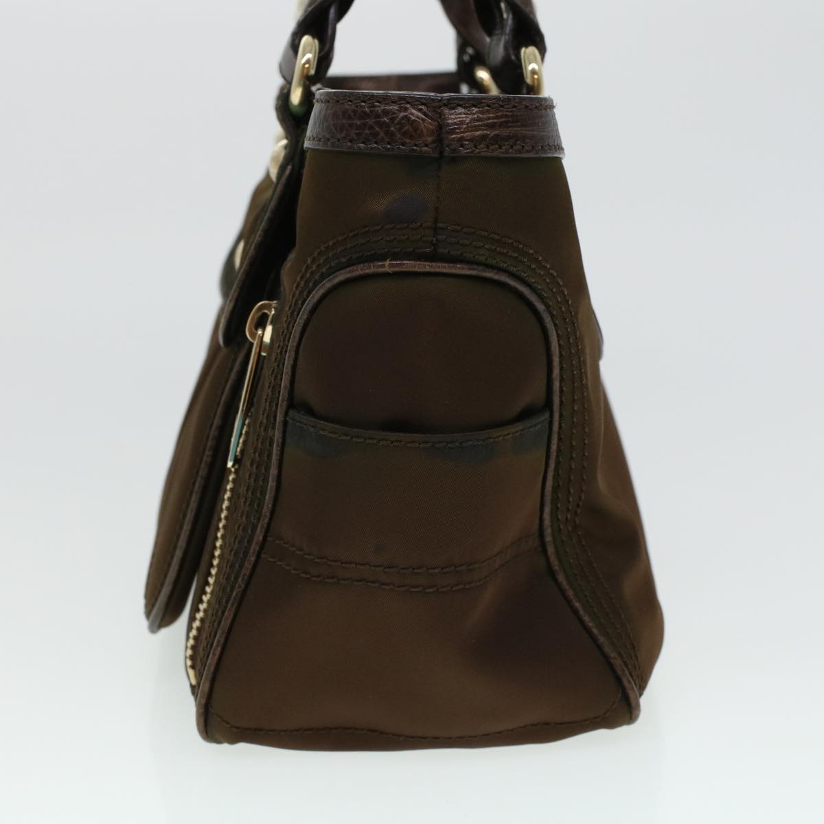 Luxury CELINE Hand Bag Nylon Brown  5493