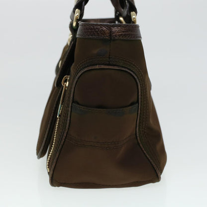 Luxury CELINE Hand Bag Nylon Brown  5493