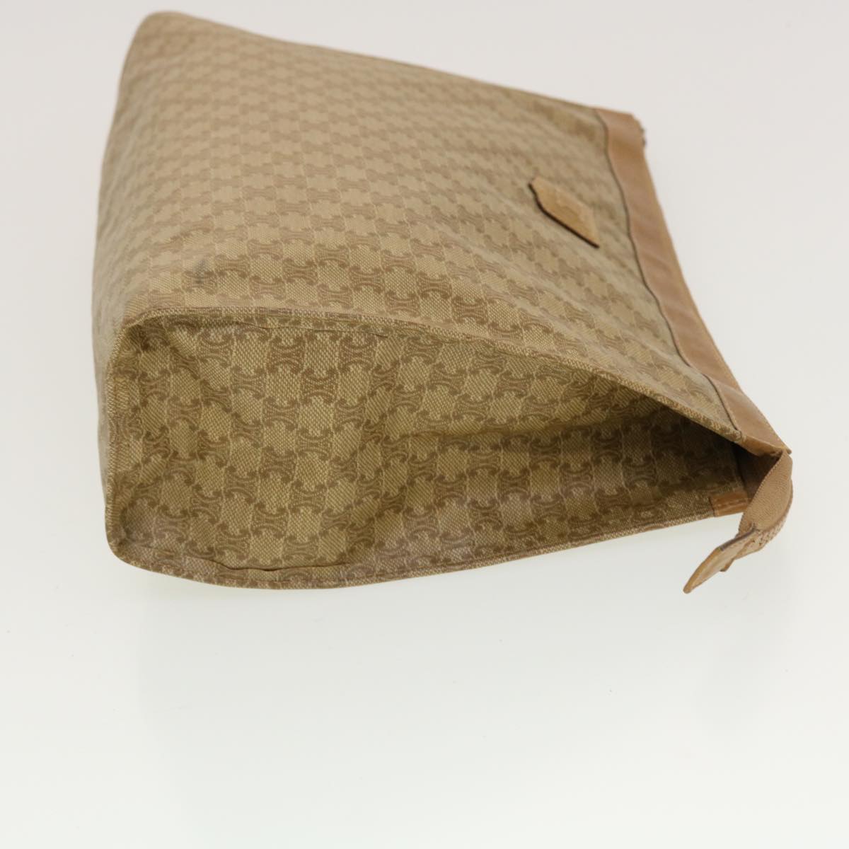Luxury CELINE Macadam Canvas Clutch Bag PVC Leather 2Set Beige Brown  5507