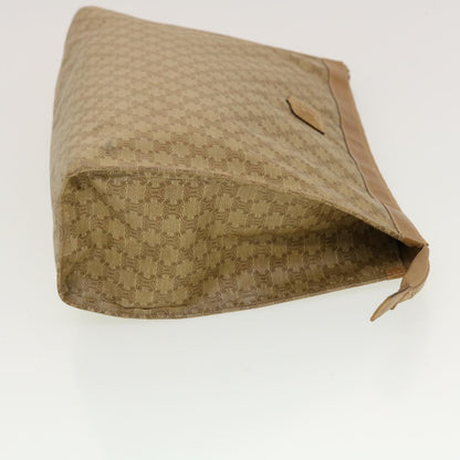 Luxury CELINE Macadam Canvas Clutch Bag PVC Leather 2Set Beige Brown  5507
