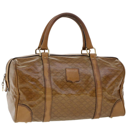 Luxury CELINE Macadam Canvas Boston Bag Coated Canvas Brown  6013