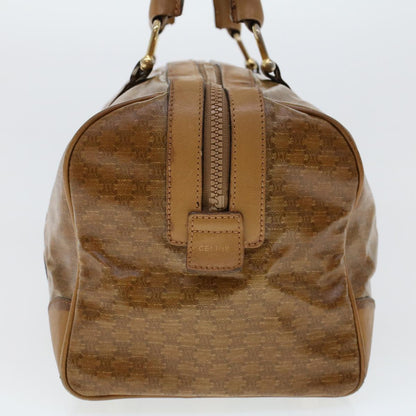 Luxury CELINE Macadam Canvas Boston Bag Coated Canvas Brown  6013