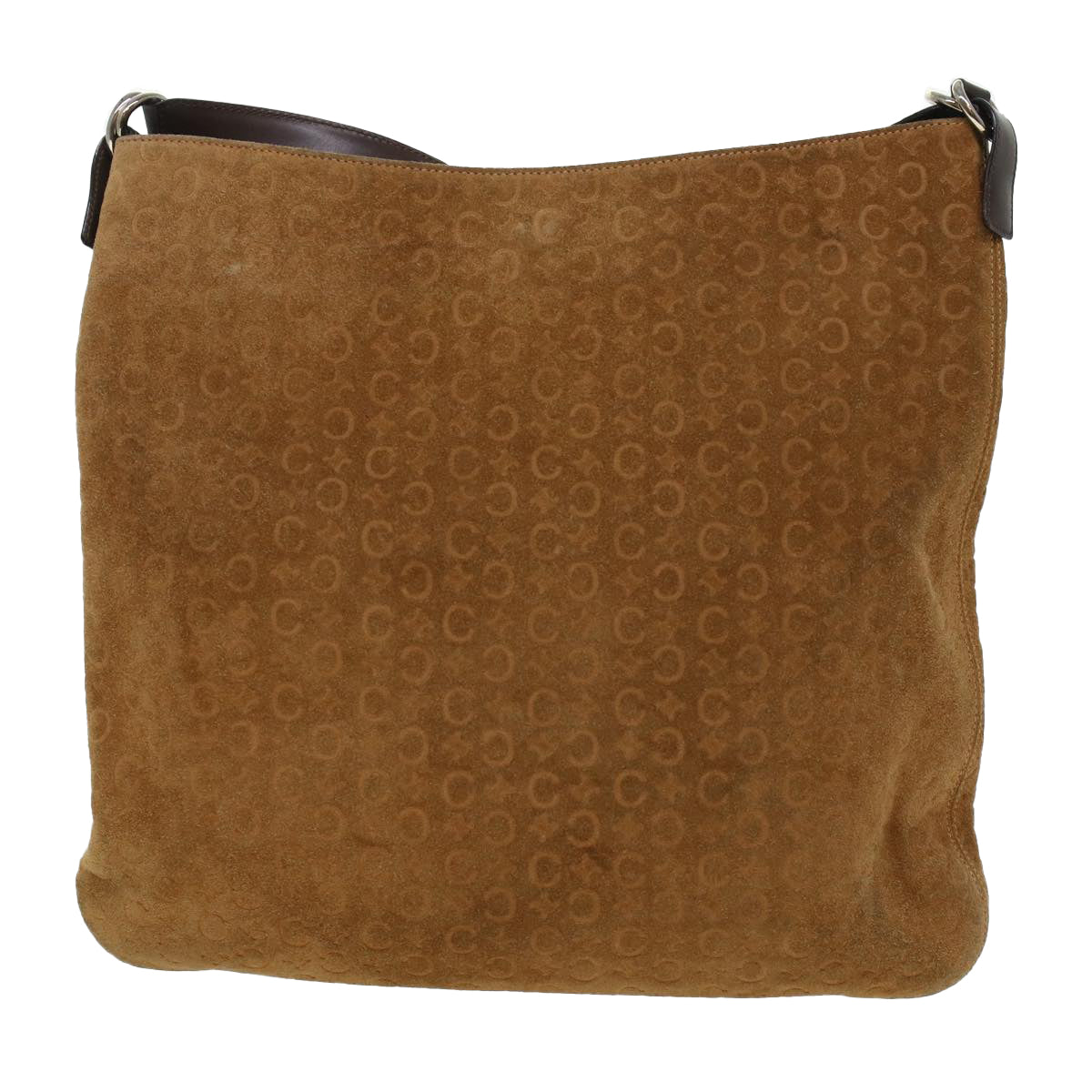 Luxury CELINE Macadam Canvas Shoulder Bag Suede PVC Leather 2Set Brown  6014