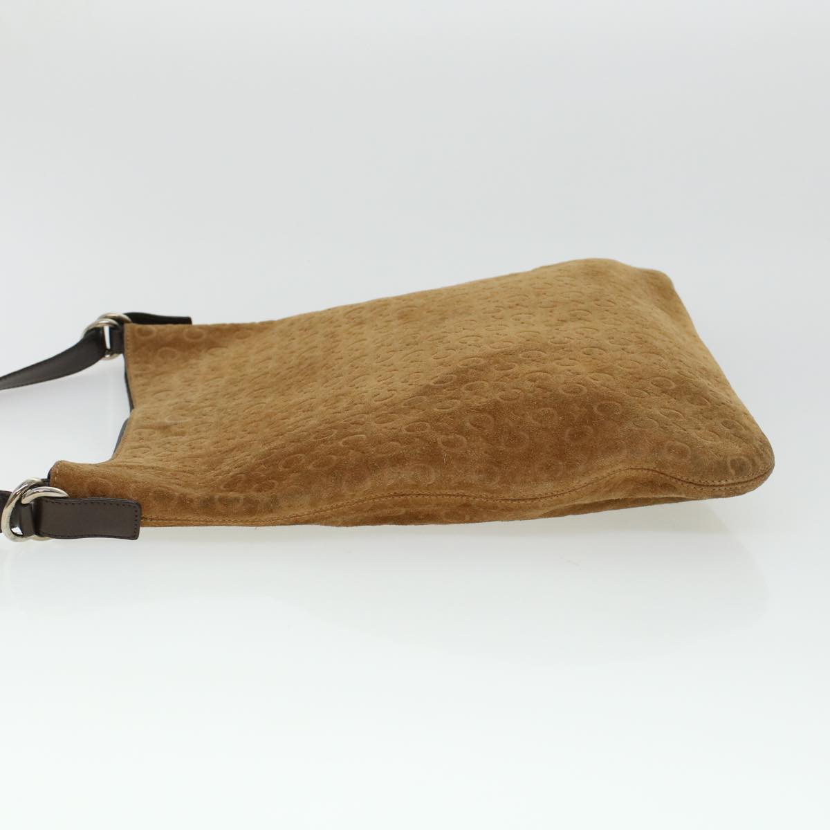 Luxury CELINE Macadam Canvas Shoulder Bag Suede PVC Leather 2Set Brown  6014