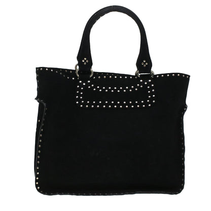 Luxury CELINE Hand Bag Suede Black  6034