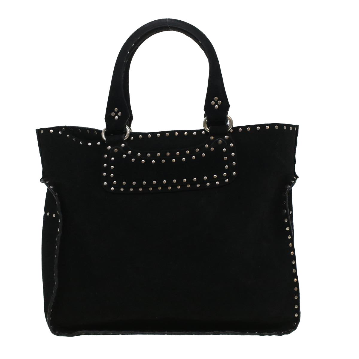 Luxury CELINE Hand Bag Suede Black  6034