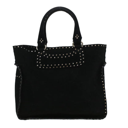 Luxury CELINE Hand Bag Suede Black  6034
