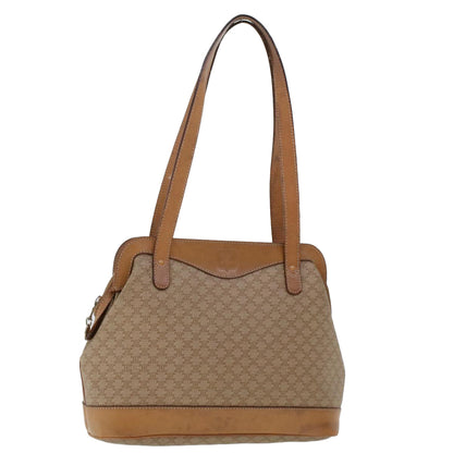 Luxury CELINE Macadam Canvas Pouch Shoulder Bag 2Set Beige  6571