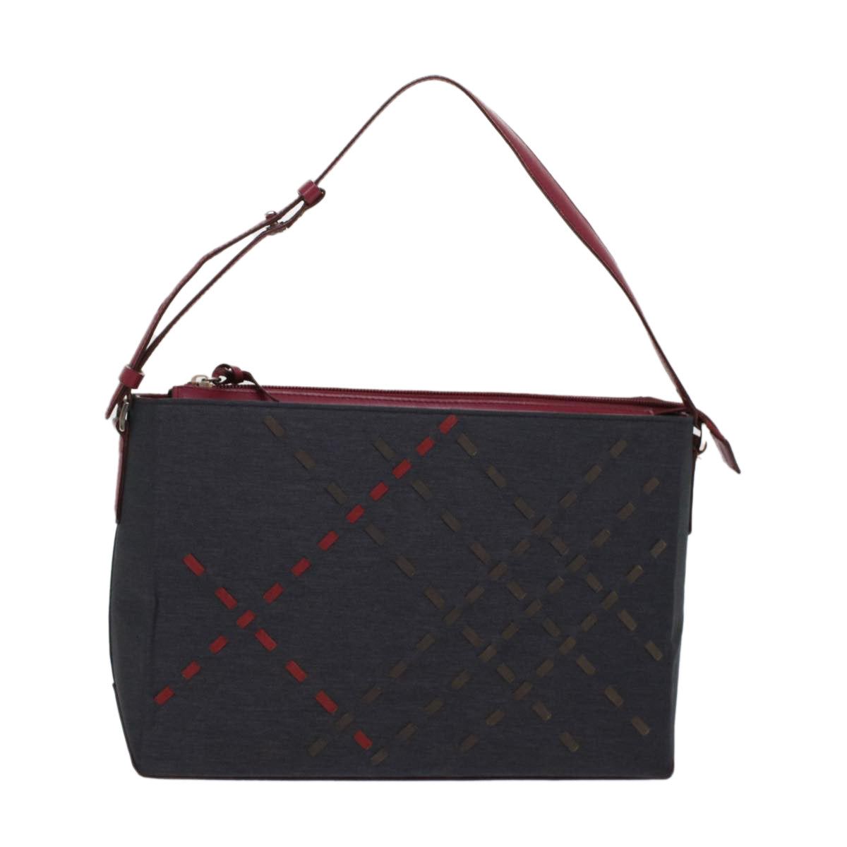 Luxury Burberry Shoulder Bag Nylon Black Auth bs6887