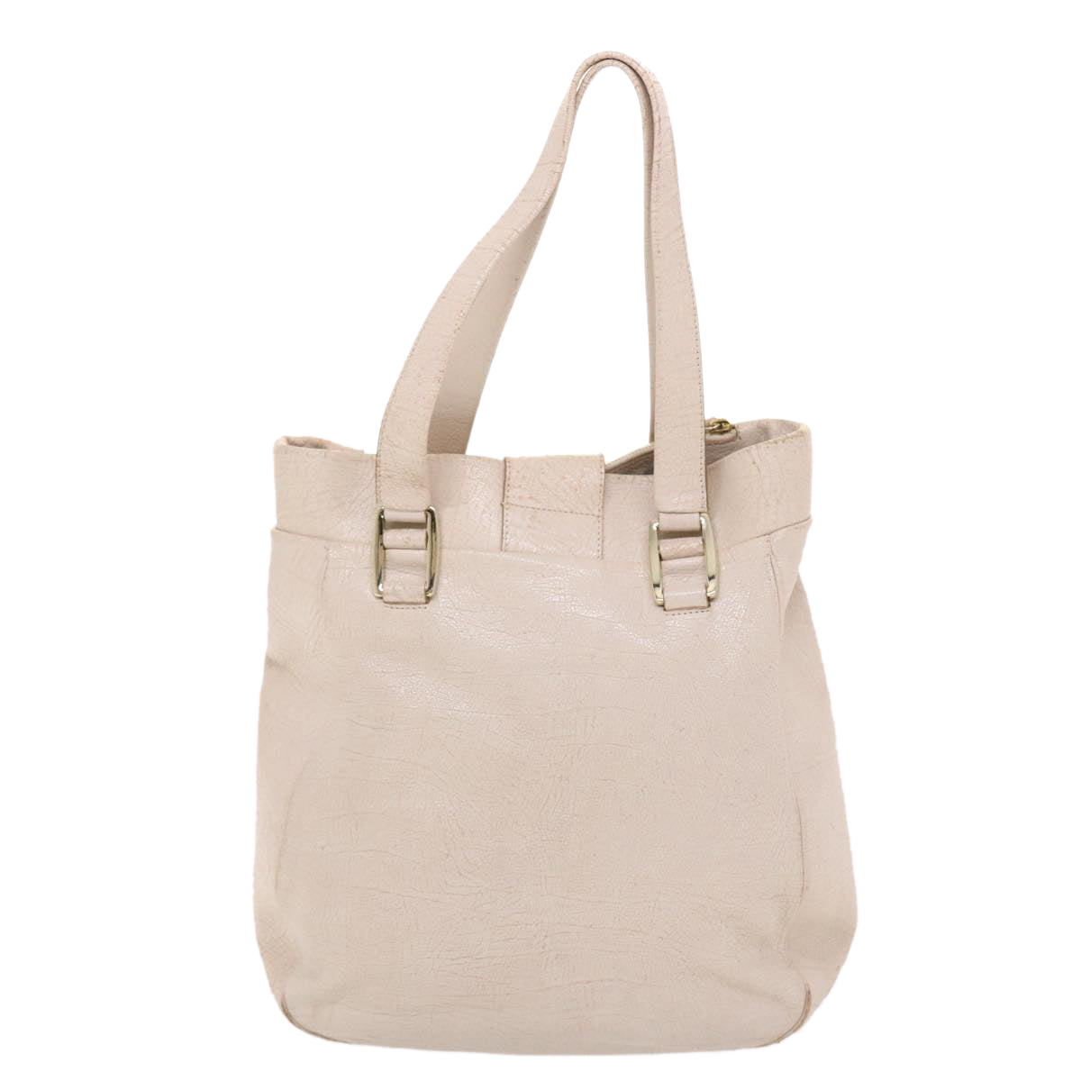 Luxury CELINE Shoulder Bag Leather Beige  6966