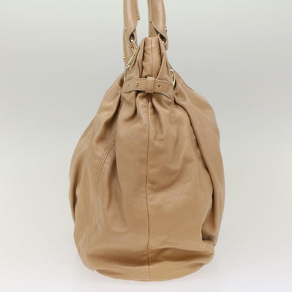 Luxury CELINE Shoulder Bag Leather Beige  7176