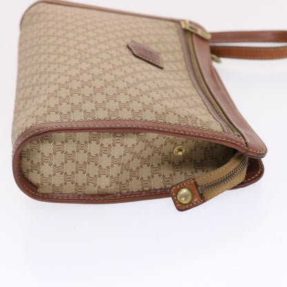 Luxury CELINE Macadam Canvas Clutch Bag PVC Leather Beige Brown  7213