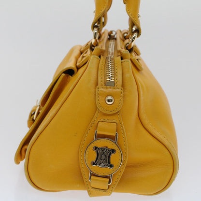 Luxury CELINE Hand Bag Leather Yellow  7391