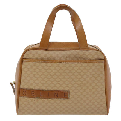 Luxury CELINE Macadam Canvas Hand Bag PVC Leather 2Set Beige Brown  7502