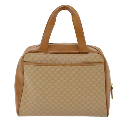 Luxury CELINE Macadam Canvas Hand Bag PVC Leather 2Set Beige Brown  7502