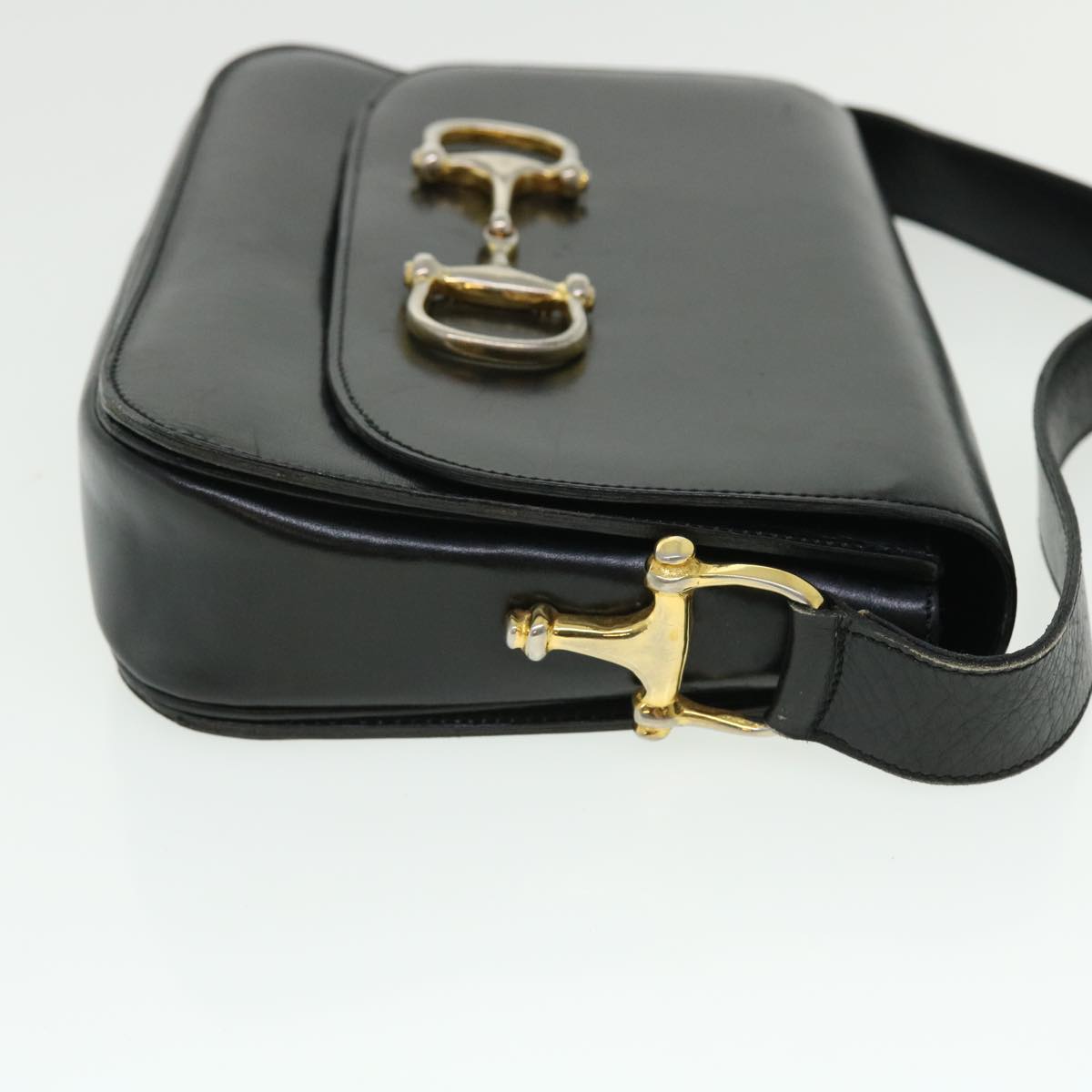 Luxury CELINE Shoulder Bag Leather Black  7529