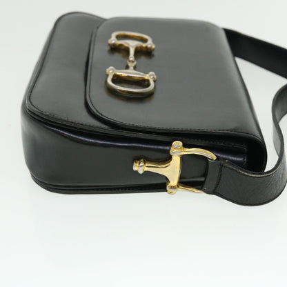Luxury CELINE Shoulder Bag Leather Black  7529