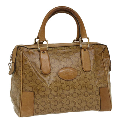 Luxury CELINE C Macadam Canvas Boston Bag Beige  7533