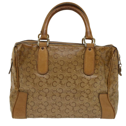 Luxury CELINE C Macadam Canvas Boston Bag Beige  7533