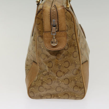 Luxury CELINE C Macadam Canvas Boston Bag Beige  7533