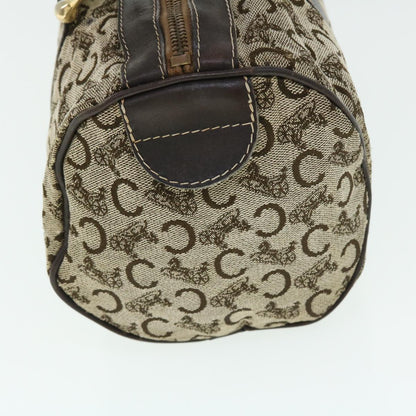 Luxury CELINE C Macadam Canvas Boston Bag Brown  7600