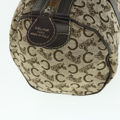 Luxury CELINE C Macadam Canvas Boston Bag Brown  7600