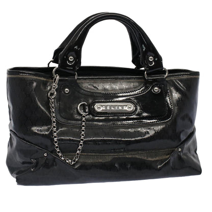 Luxury CELINE Hand Bag Coated Canvas Black  7601
