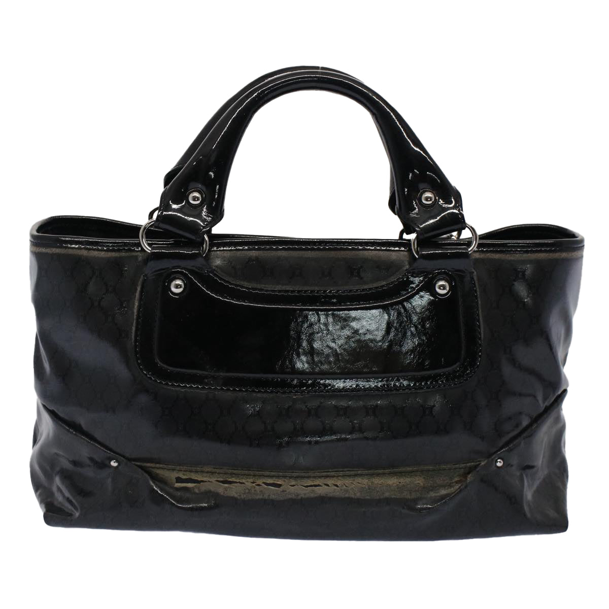 Luxury CELINE Hand Bag Coated Canvas Black  7601